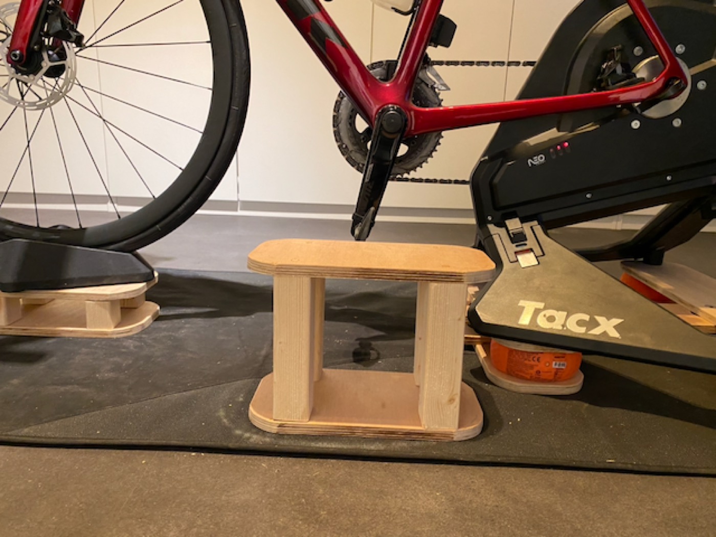 First prototype with Tacx trainer