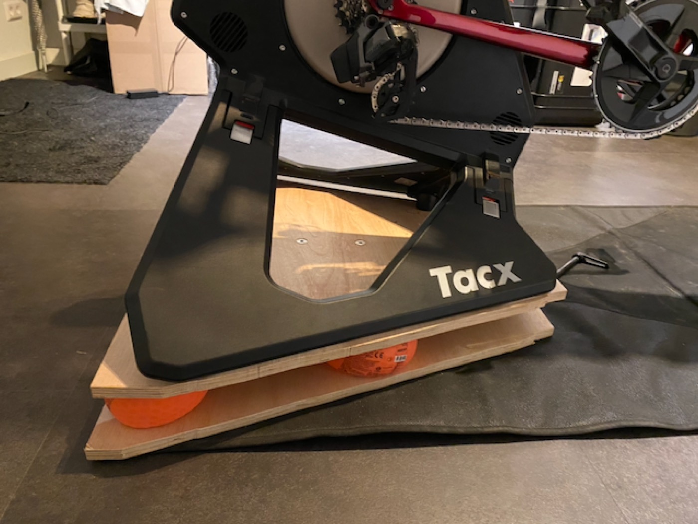 Tacx detail on wooden prototype