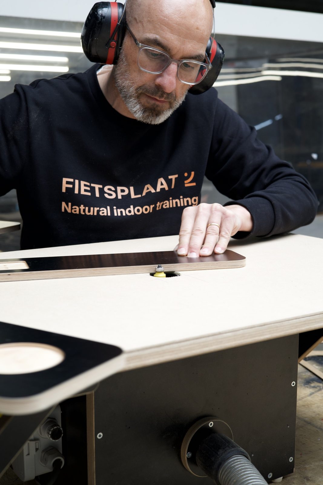 A plate being checked at the workbench
