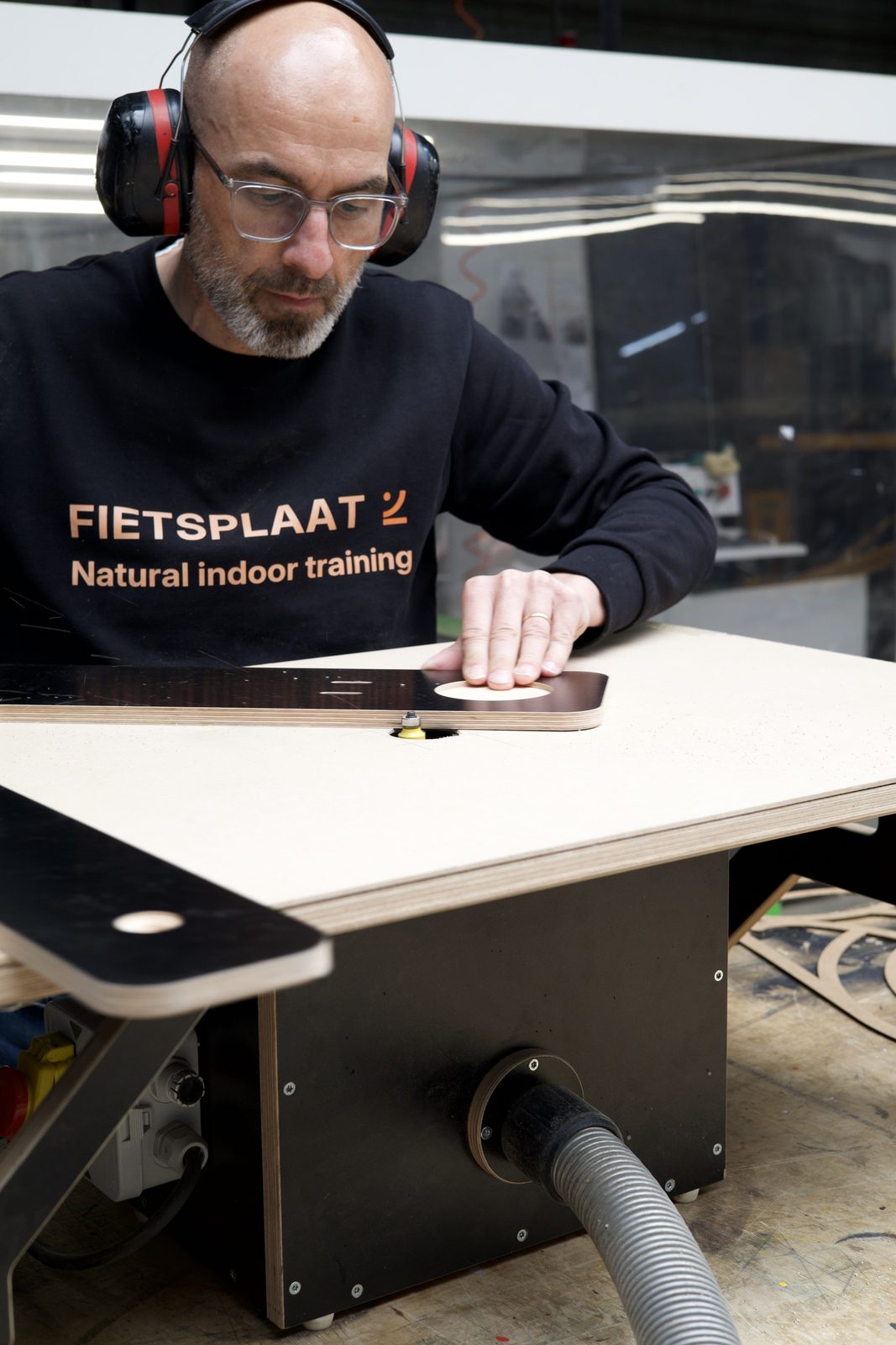 Detail of finishing a rocker plate